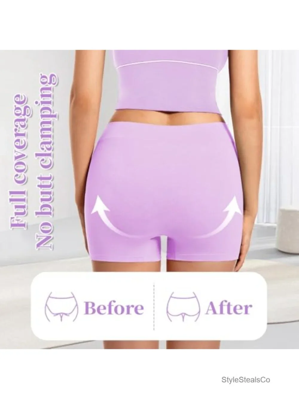 95% Cotton Boy Shorts for Women Mid Waisted Boxer Briefs Breathable